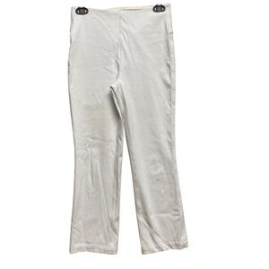 Lyssé Women's White High Waisted Flare Leg Pants Size S